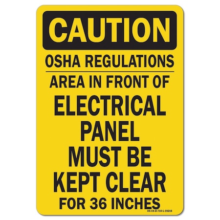 OSHA Caution, 10 Height, Rigid Plastic